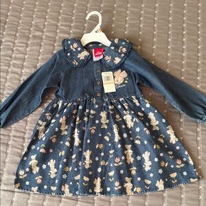 Disney Blue Floral Kids Dress